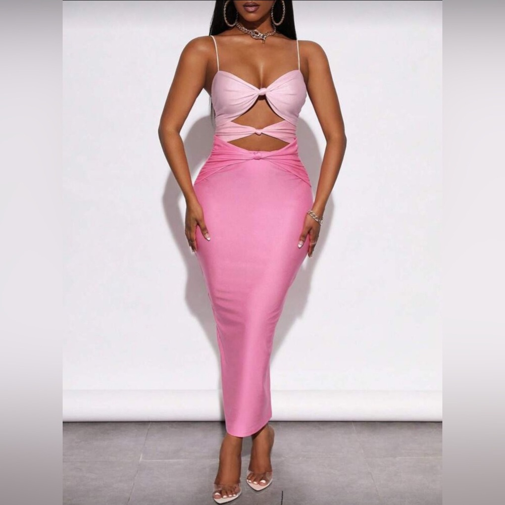 Pink Cut-Out Dress